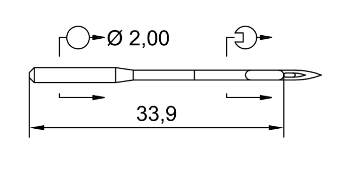 Symaskinsnålar 134 LR 160