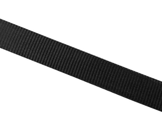 Polyesterband 25 mm svart  100 m/rulle