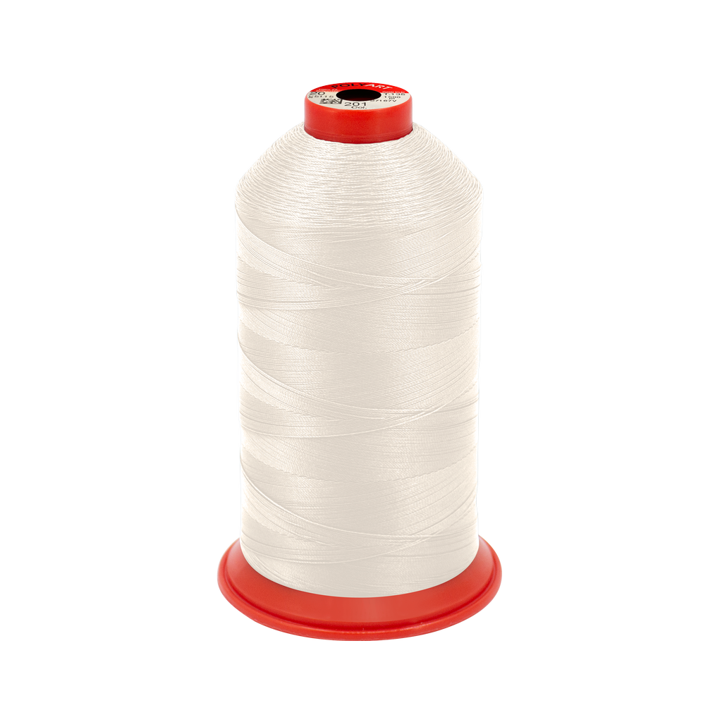 Polyart sytråd 20 1500m Vit - 0201 – shop.indukta.se
