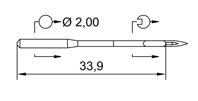 Symaskinsnålar 134 LR 90